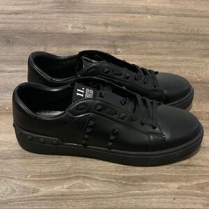 Valentino Garavani Black Studded Sneakers